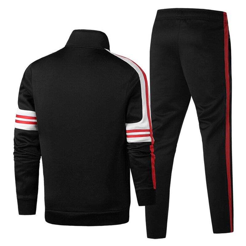 2021 wiosna i jesień spodnie męskie moda miejska garnitur Casual para kardigan sportowy odzież do joggingu 2-sztuka zestaw