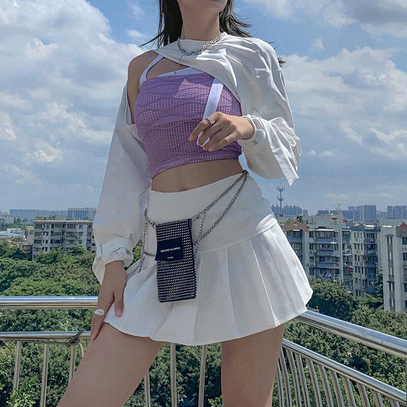 LUOYIYANG kurtki na lato Trend w modzie topy kobiety 2020 Sexy krótkie kurtki kobiety krótka koszulka w stylu Harajuku kobiety z długim rękawem ubrania