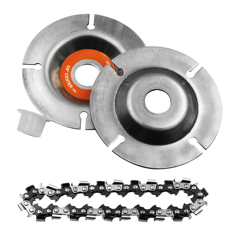 4 Inch 5 Inch Chain  Chain Saws Disc Woodworking Chain Plate Tool Multi-Functional Wood Carving Disc Angle Grinding Tool