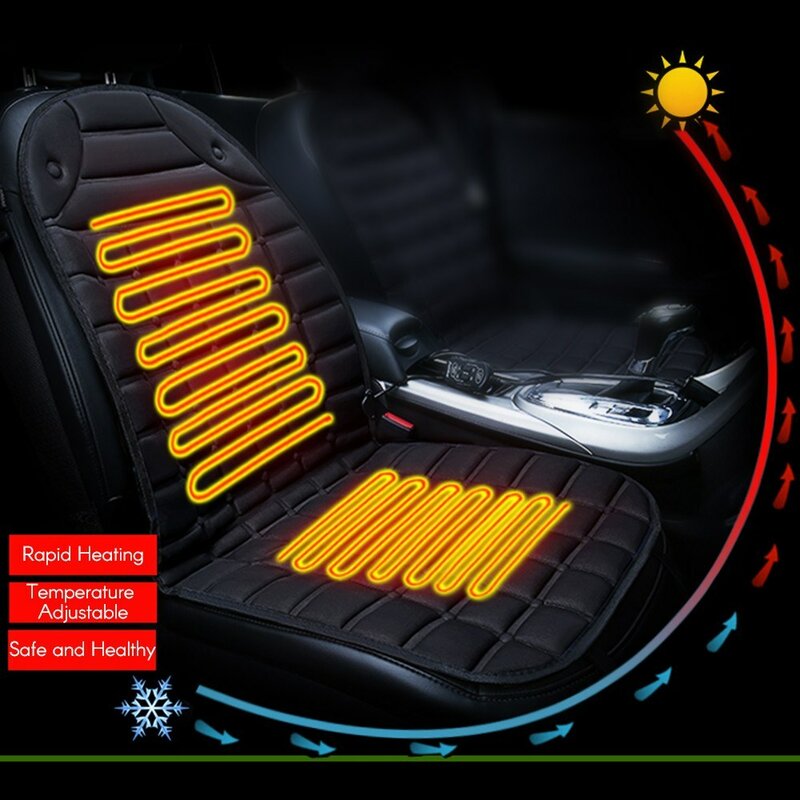 Carro aquecido inverno mais quente capa de almofada auto 12v aquecedor de aquecimento almofada almofada do carro