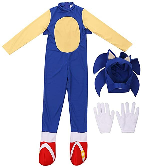 Adang-trajes de dibujos animados para niños, mono de erizo con tocado/guantes