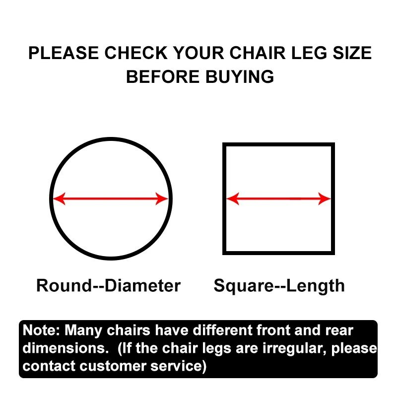 Cadeira retangular tampões de perna cadeira protetor de perna cobre móveis mesa pé cobre círculo de fundo redondo para quadrado redondo