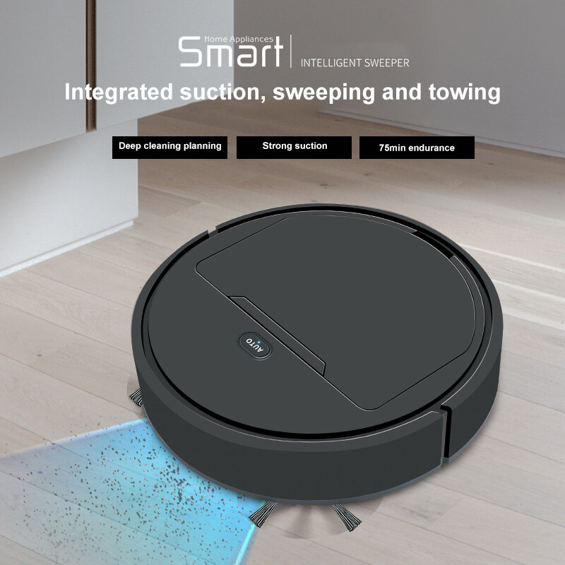 1800Pa Robot Vacuum Cleaner 3-In-1 Auto Rechargeable Smart Sweeping Robot Dry Wet Sweeping Vacuum Cleaner Smart Floor Cleaner