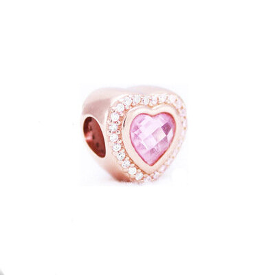 Accessori a forma di cuore olio gocciolante diamante adatto per PANDORA CHARM argento 925 braccialetto di perline è un regalo gioielli fai da te da donna