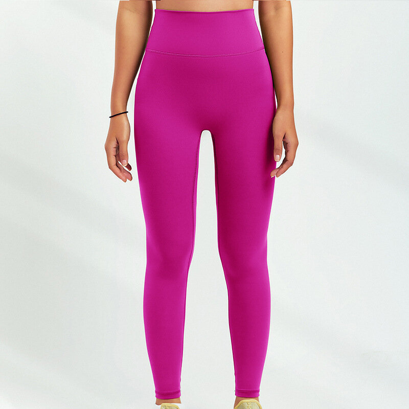 Mallas elásticas de Yoga para mujer, pantalones de cintura alta para entrenamiento de barriga, mallas deportivas para correr, sin bochorno