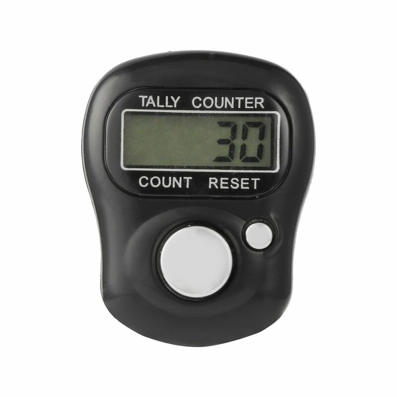 Mini contador eletrônico digital, contador digital eletrônico lcd pedômetro cor aleatória, de plástico, contador de marcação
