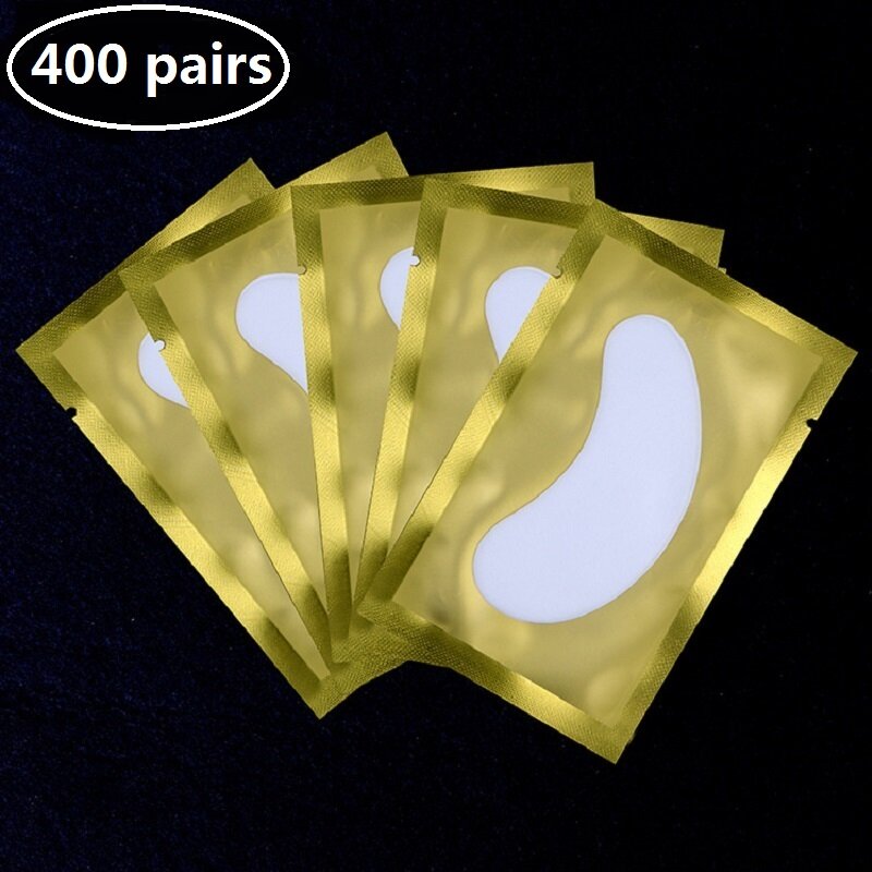 400 pares de extensão de cílios suprimentos remendos de papel enxertado olho adesivos sob almofadas de olho dicas de olho adesivo lash eyepatch