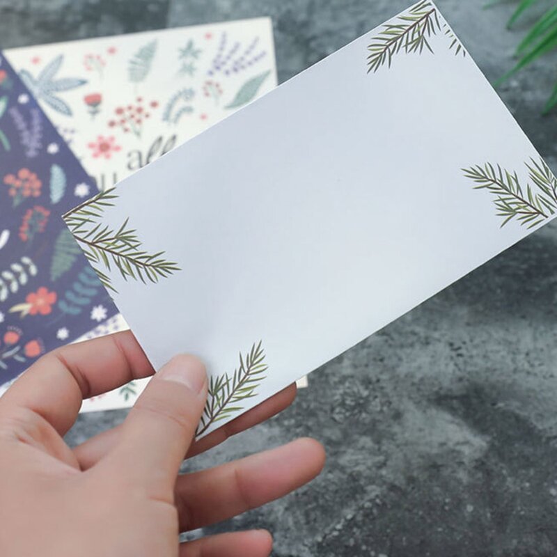 1 مجموعة/6 قطعة الكورية الإبداعية الصغيرة الطازجة الزهور رسالة ورقة المغلفات جميل رومانسية الملونة رسائل المغلفات القرطاسية