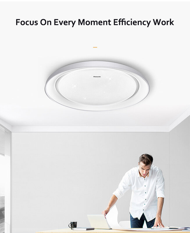 Panasonic luminária de teto led com controle remoto, lâmpada moderna para sala de estar, quarto, cozinha, superfície instalada para casa