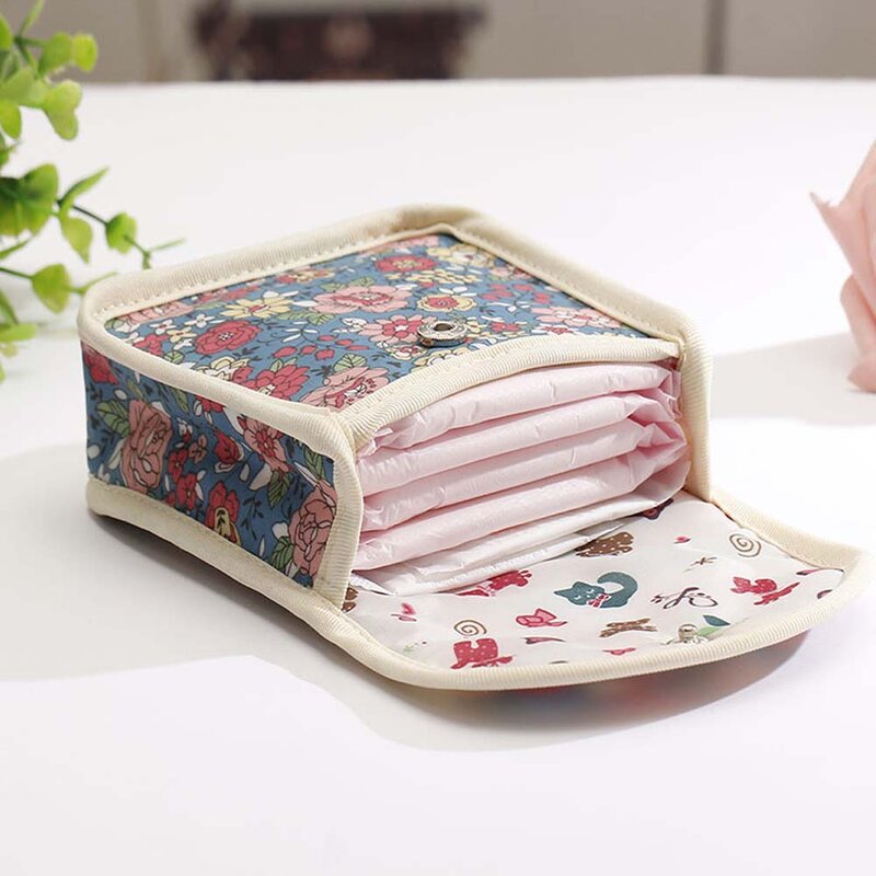 Reusable Travel Storage for Sanitary Pads Bags Mama Cloth Pads High Capacity Menstrual Portable Perfume Makeup Bag Makeup Tools