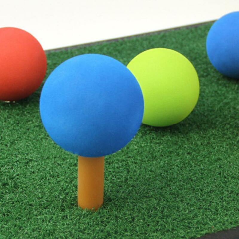 80%HOT2Pcs 60mm Elastic Solid Color EVA Golf Practice Balls for Outdoor Sports