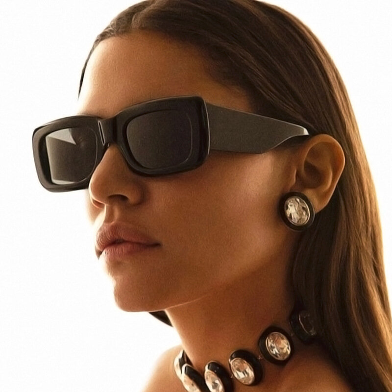 LONSY-gafas de sol rectangulares Retro Para mujer y hombre, anteojos de sol de diseñador de marca a la moda, de colores caramelo, cuadradas, UV400