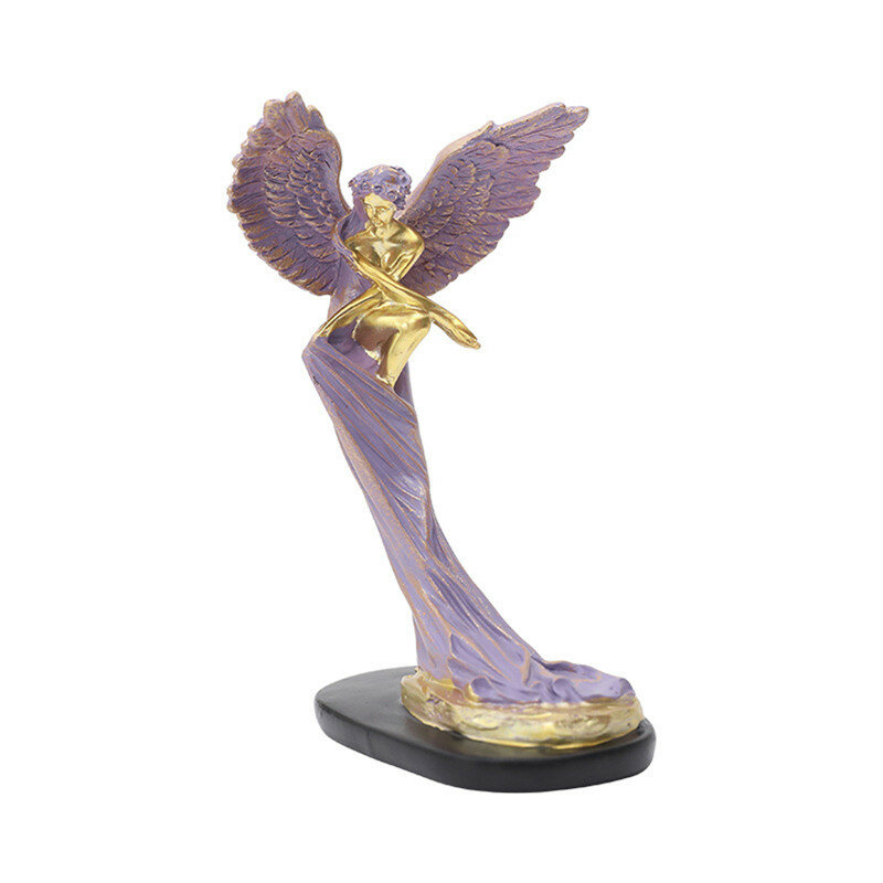 Angel Statue Figurine Resin Country Style Vintage Memorial Sculpture for Home Decoration Living Room Art Craft New Year Gifts
