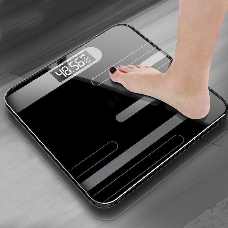 Báscula de baño para suelo y cuerpo, peso corporal Digital, pantalla LCD, báscula electrónica inteligente de vidrio
