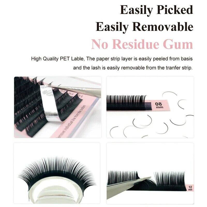 NATUHANA Free Shipping 30Cases/Lot 16rows 8-15mm Mix Individual False Eyelashes Extension Natural Soft Faux Mink Eyelashes