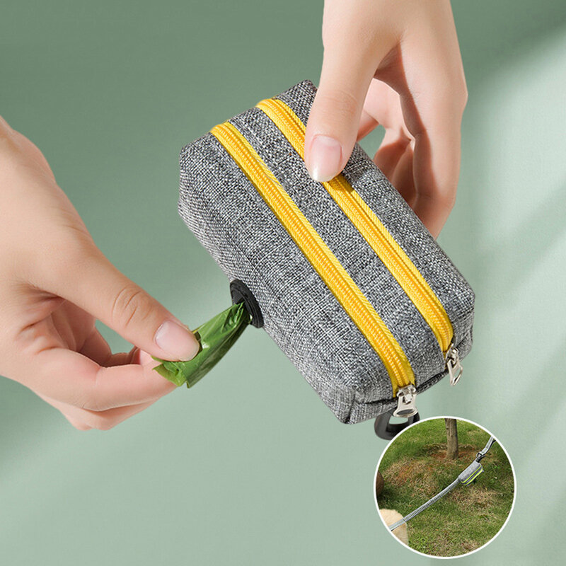 Portable Dog Poop Waste Bag Dispenser Pouch Pet Puppy Cat Pick Up Poop Bag Holder Outdoor Pets Supplies Garbage Bags Efficiently