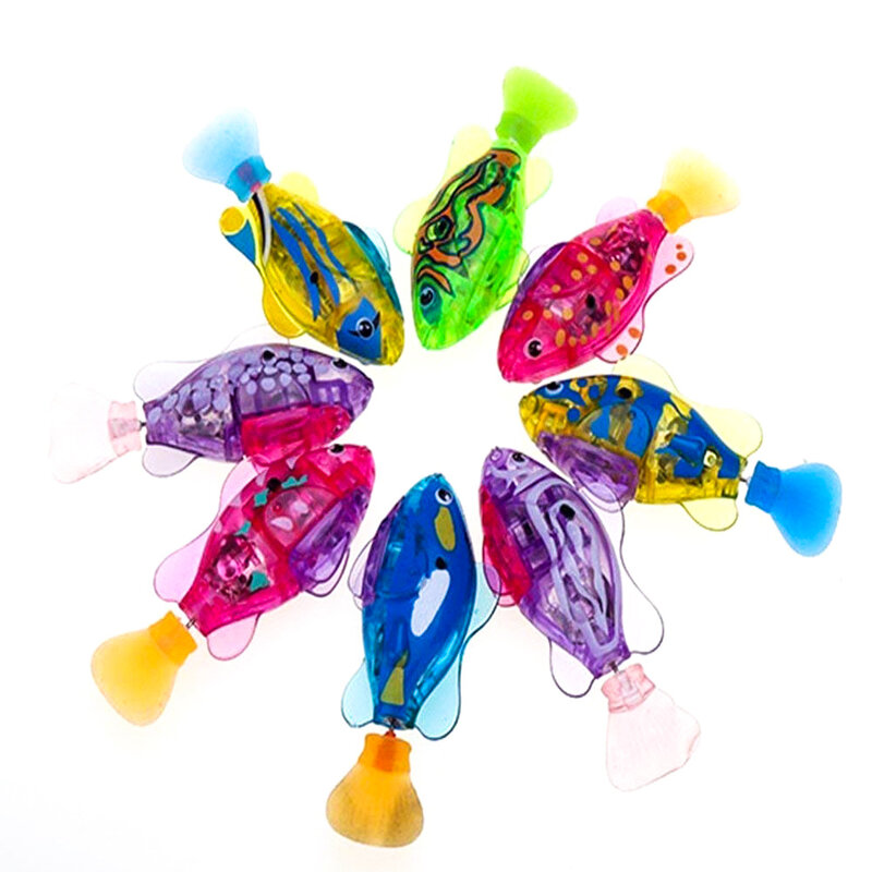 ベビーバスのおもちゃスイミングロボット魚ledライトスプレー水水泳プール電気おもちゃledライトバスタブおもちゃ