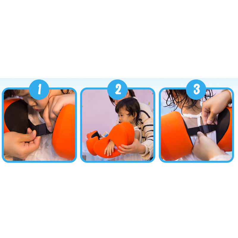 Anello da braccio regolabile in schiuma per bambini anello da spalla per nuoto giocattoli da piscina tubo da collo per bambini galleggiante cerchio nuoto studente per 1 -6 anni
