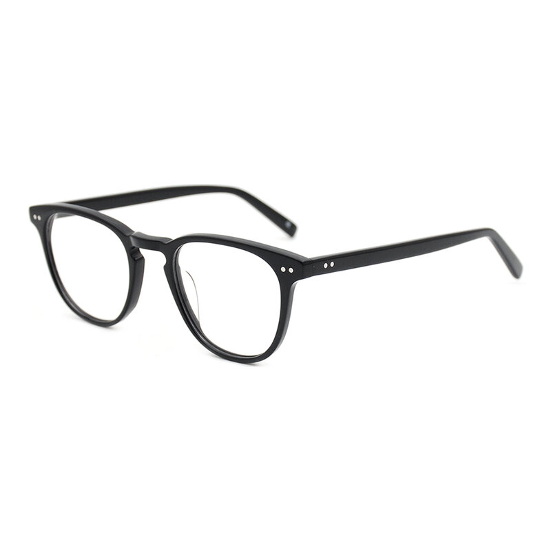 LONSY 새로운 패션 클래식 블랙 라운드 광학 안경 프레임 빈티지 클리어 렌즈 안경 프레임 스펙터클 프레임 투명