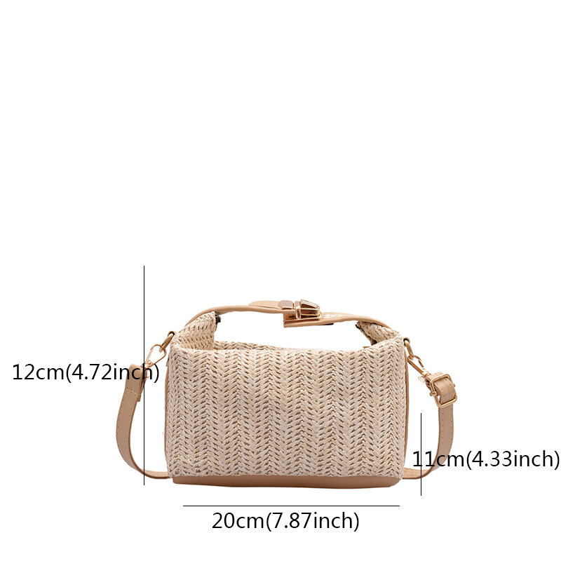 Projektant mody słomy tkane damskie torby na ramię lniane plecione torby dla kobiet czeski plaża damska torba torebka damska sprzęgło nowe