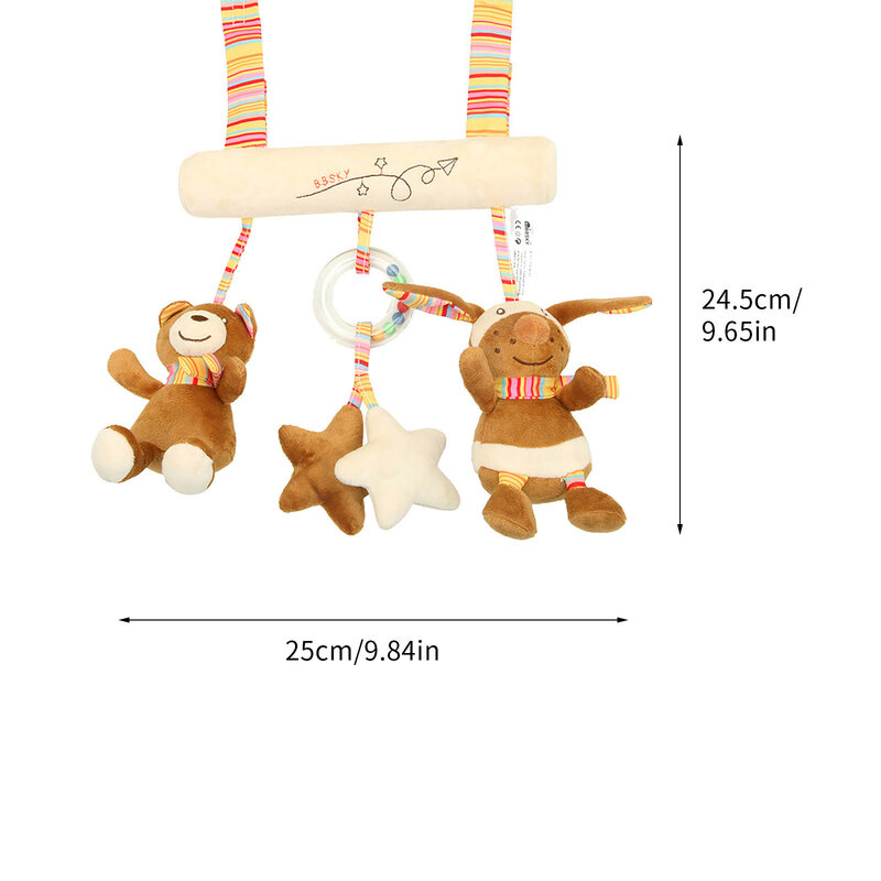 Bebê pendurado brinquedos com urso coelho bebê brinquedo de pelúcia infantil dos desenhos animados animal