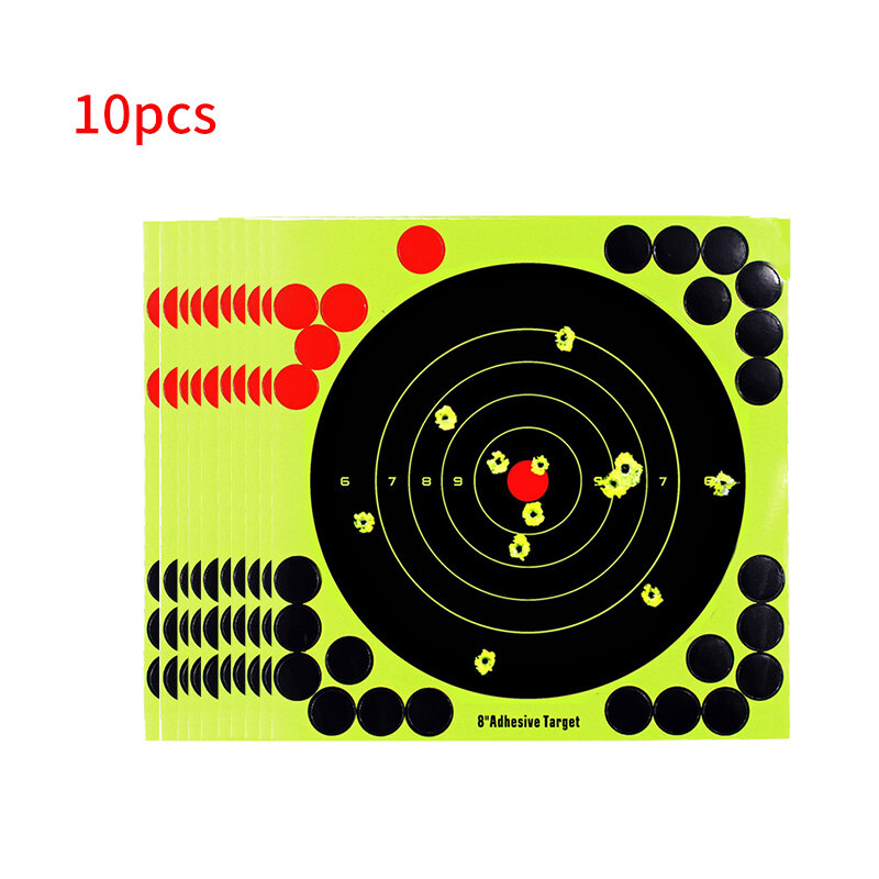 10 قطعة/المجموعة اللون سبلاش زهرة الهدف 8 بوصة لاصق التفاعل الهدف ملصقات خفيفة الوزن تبادل لاطلاق النار الهدف دائم التفاعل الهدف