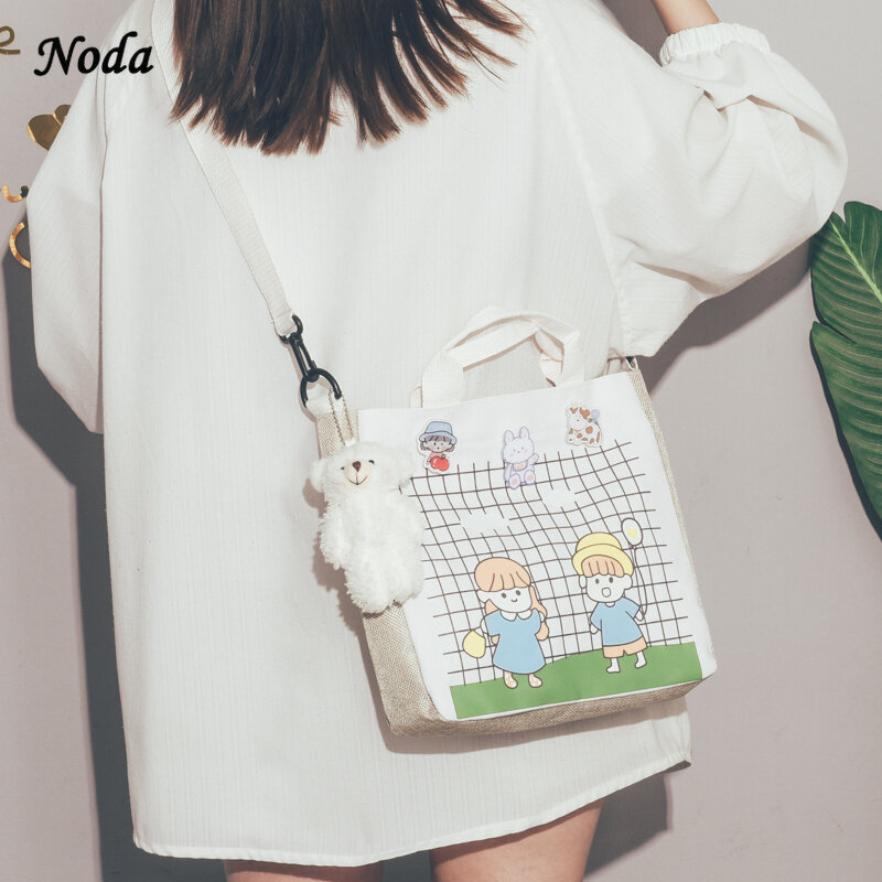 Japanischen Nette Leinwand Tasche Weibliche Messenger Ins Flut Koreanischen Version von Die Wilde Weiche Mädchen Harajuku Student Tragbare Schulter Tasche