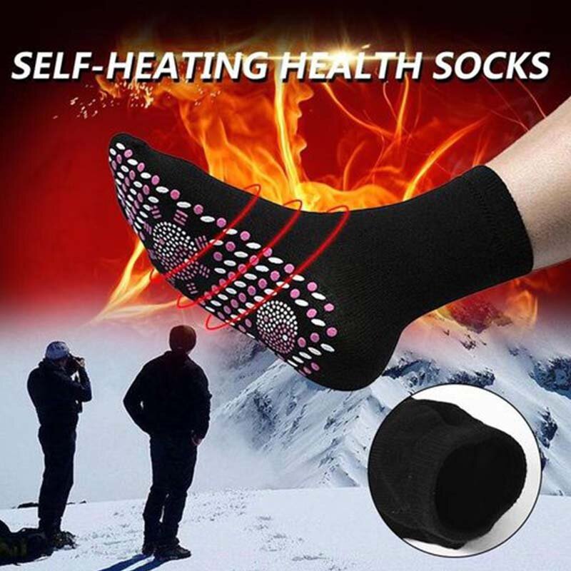 Chaussettes magnétiques unisexes auto-chauffantes pour soins de santé, thérapie magnétique à la Tourmaline, confortables et respirantes