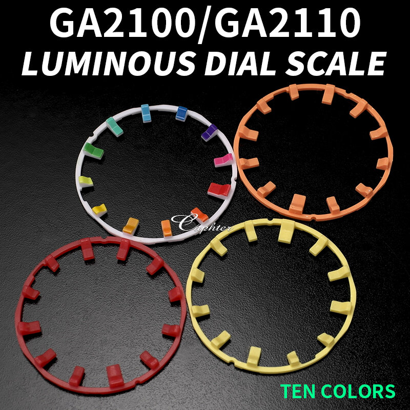 Casioak mod assista dial suporte de borracha relógio luminoso dial escala anel para ga2100 GA-2100 ga 2100 ga2110 modificar acessórios diy