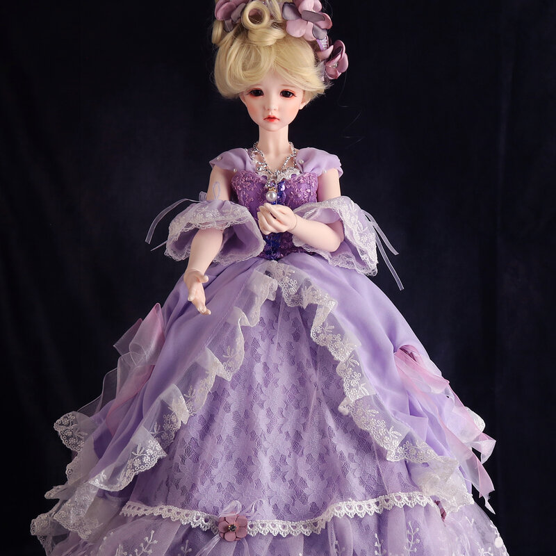 UCanaan 60CM Doll's Clothes Set With Wig Dress Set Shoes Fit For 1/3 BJD Doll Not Include The Body