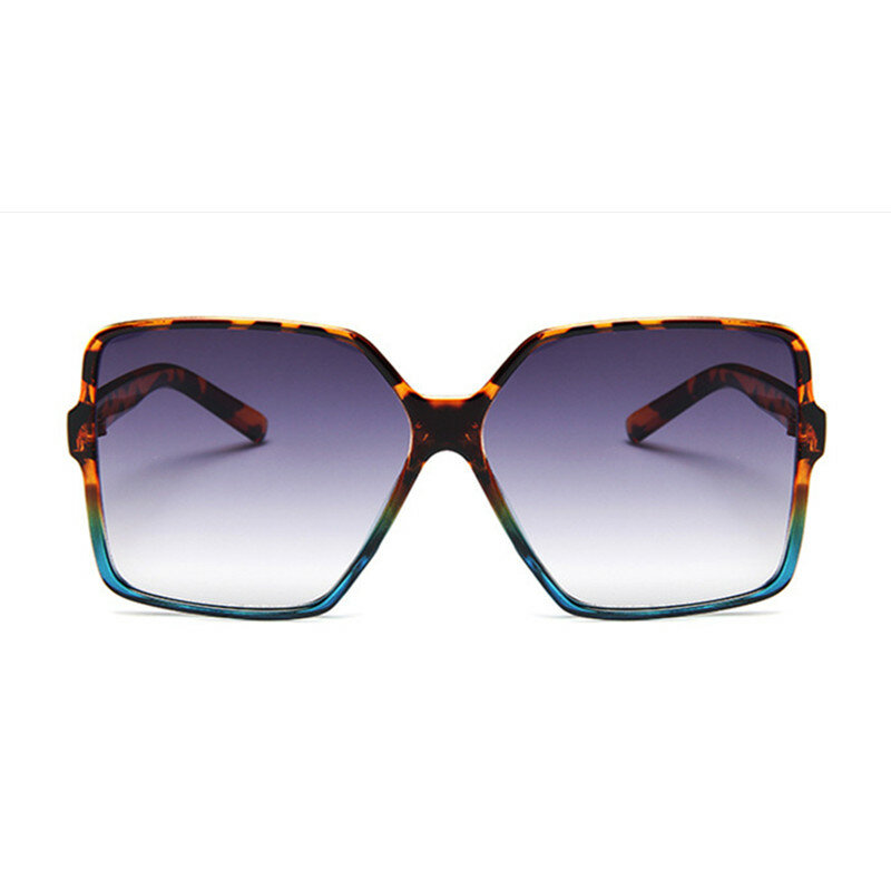 Longkeeper moda feminina óculos de sol oversize gradiente de plástico marca designer feminino óculos de sol uv400 quadrado óculos de proteção