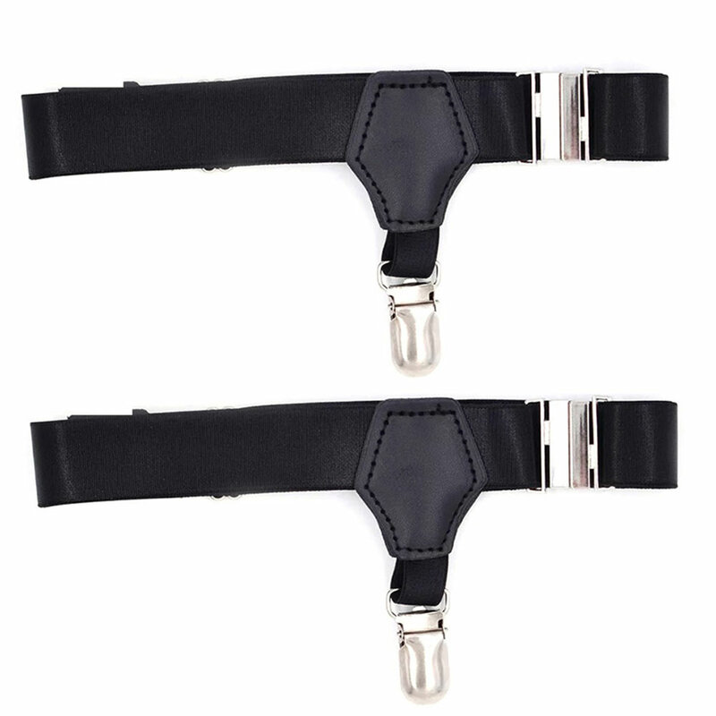 1pair Universal Comfortable Garters Adjustable Men Socks Stays Outdoor Elastic Non Slip Lightweight Rustproof Holder Suspender