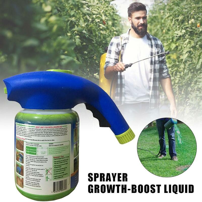 Sprinkler de sementes com crescimento-impulsionador de grama de gramado líquido pulverizador de sementes de rega de plástico pode rápido fácil pulverizadores tinta transporte da gota