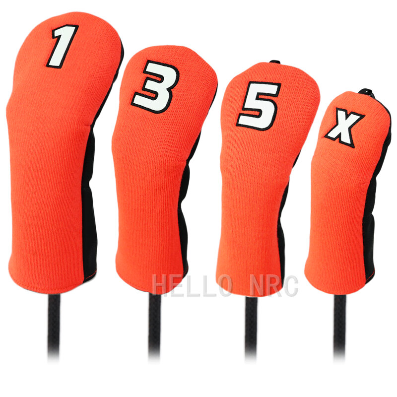 golf Club Headcover Suitable for Driver  Fairway Hybrid Simple Style  knitted  with PU Design 1 Pcs
