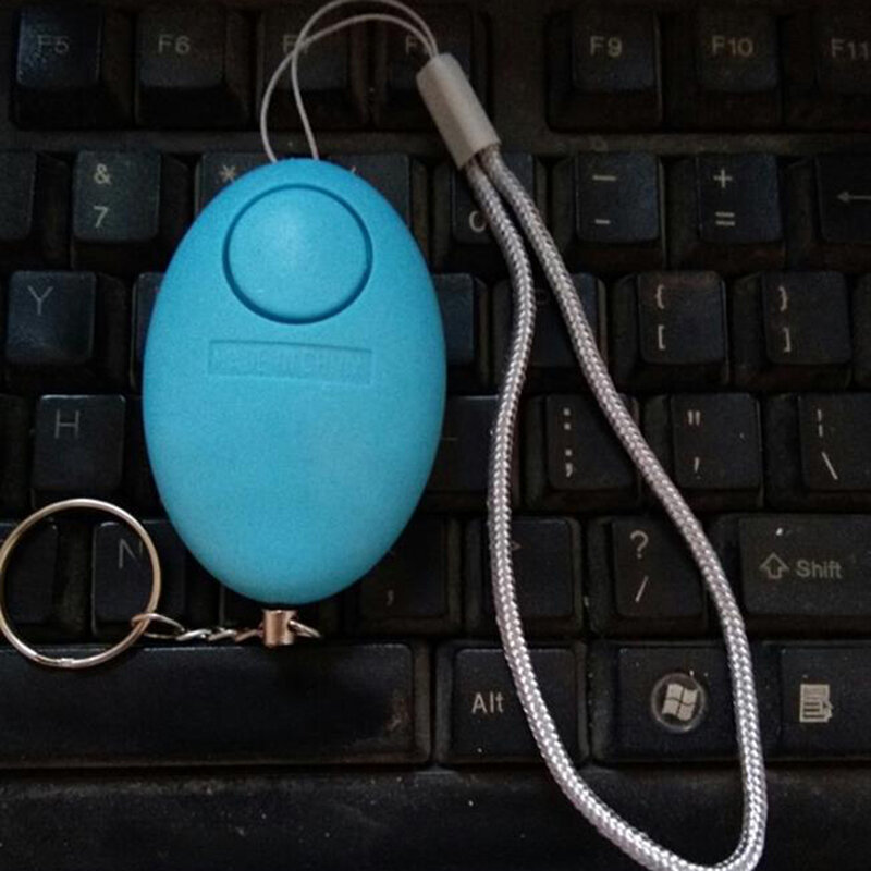 Mini Telur Bentuk Wanita Keselamatan Pribadi Alarm Gantungan Kunci Anti-Serangan Perlindungan Keamanan Alarm Darurat Anak Sekolah Peringatan