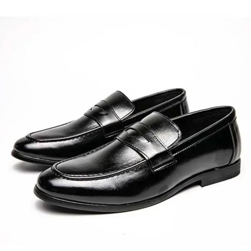 Scarpe da uomo Leofaux Casual in pelle PU estremità a punta e tacco basso sono comode e classiche primavera autunno chaussure homme 3KC792