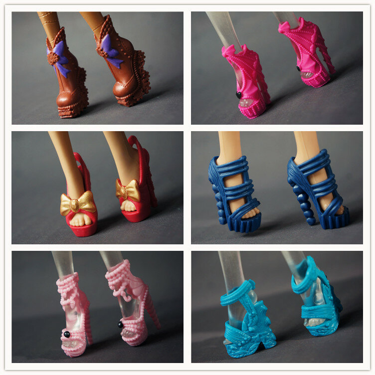 many  kinds of shoes for Monster High Monster High School Children High Shoes Boots  Wave 4