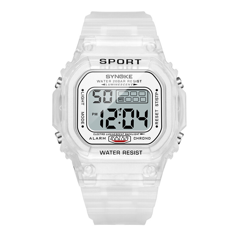 Synoke relógios de luxo relógio esporte feminino relógio de choque à prova dwaterproof água quadrado led digital feminino relógio de pulso estudante reloj hombre