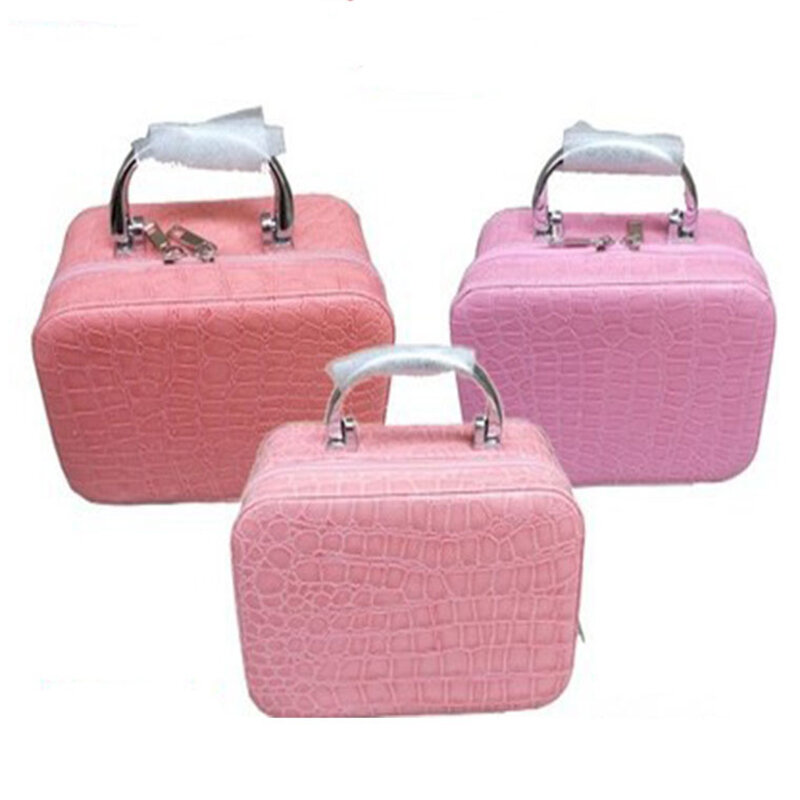 XZP Women Beauticians Cosmetic Cases Travel Handbags Pu Leather Organizer Makeup Bag Wash Bags Make Up Elegant Cosmetic Case