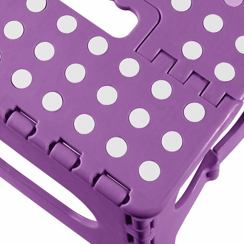 1-Step Plastic Folding Step Stool with 200 lb. Load Capacity