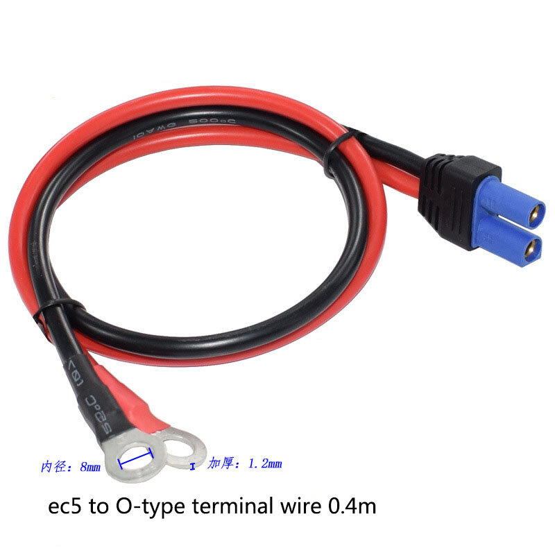 Соединительный Кабель-адаптер EC5, 10AWG EC5 в O-Type, круглый кабель-терминал, Удлинительный кабель для преобразования, аварийный запуск, штепсель ...