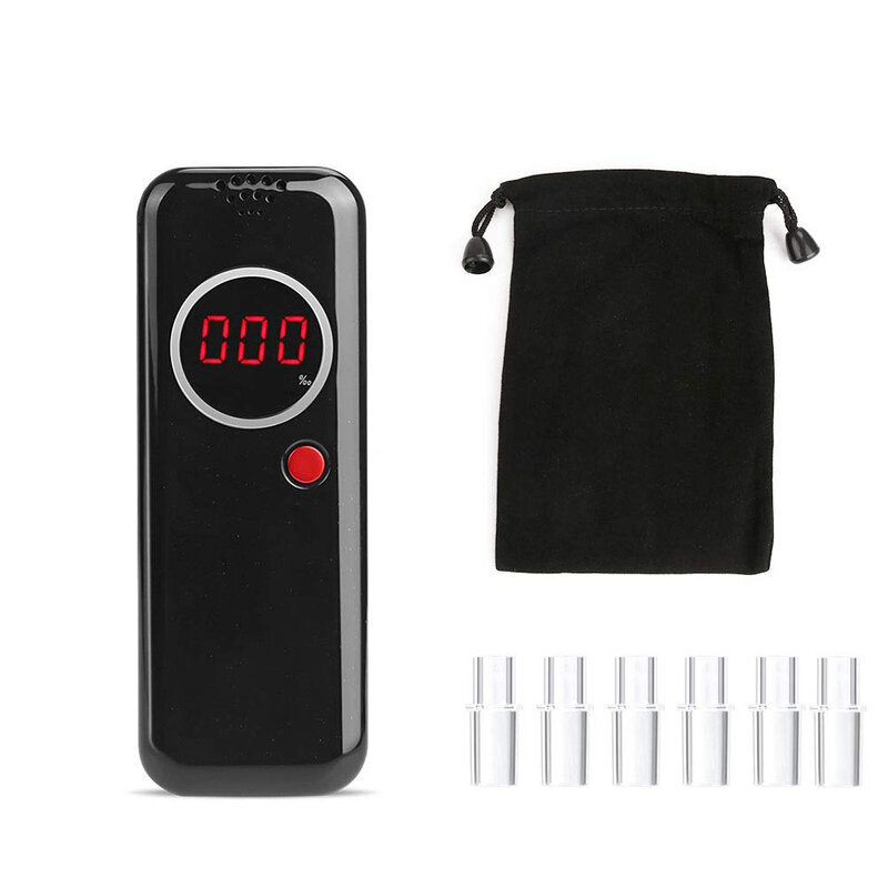Portable Digital LCD Breathalyzer Breath Alcohol Tester Analyzer Detector Breath Detector Alcohol Detection Alcohol Checker