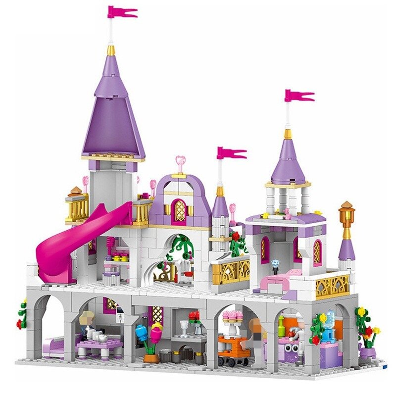 女の子のための城のプリンセスセット,新しいコレクション,子供のための城のおもちゃ,シリーズ731,組み立てられたビルディングブロック,女の子のための王女のセット