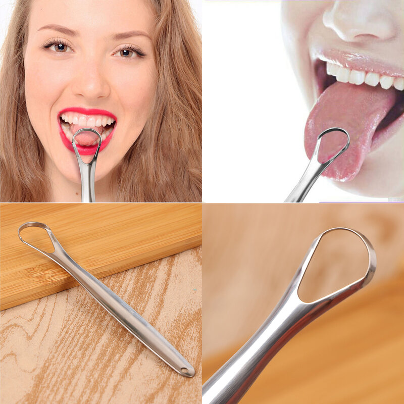 1 stück Edelstahl Oral Zunge Reiniger Pinsel Haushalt Praktische Zunge Schaber Reusable Tragbare Frische Atem Maker