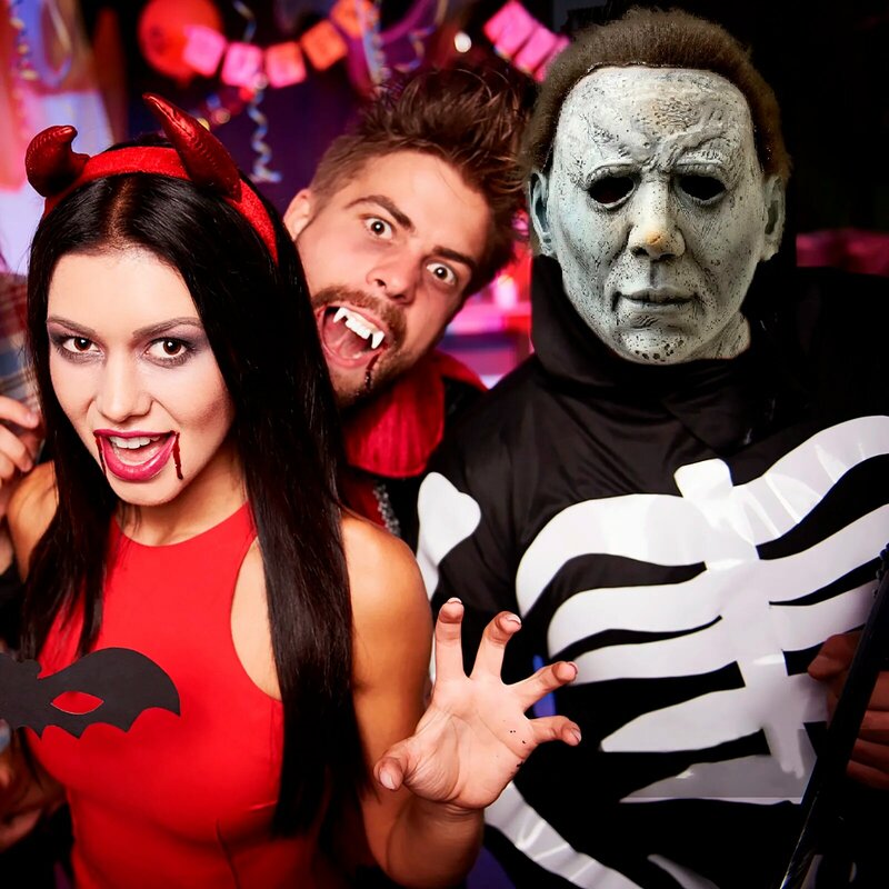 Film Halloween Cosplay Horror Masker Michael Myers Moordenaar Masker Tricky Spoof Eng Masker Maskerade Ornamenten Goth Hoofddeksel L * 5