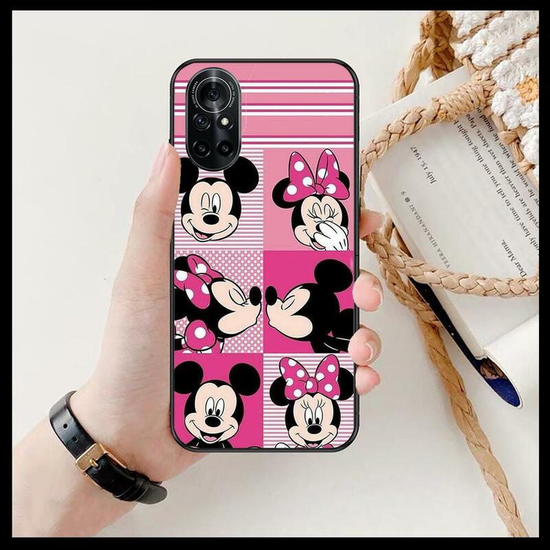 Coque de téléphone avec motif de dessin animé disney, étui transparent avec couture Mickey Mouse pour Huawei Honor 20 10 9 8A 7 5T X Pro Lite 5G