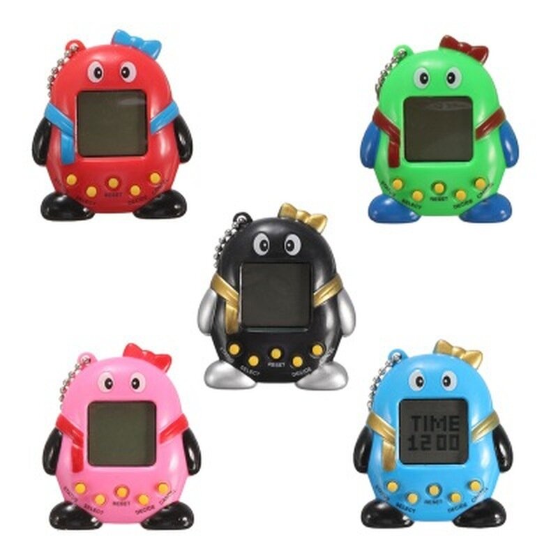 1Pc 전자 애완 동물 장난감 향수 가상 애완 동물 사이버 애완 동물 디지털 애완 동물 Tamagotchi 펭귄 전자 애완 동물 선물 장난감 휴대용 게임기
