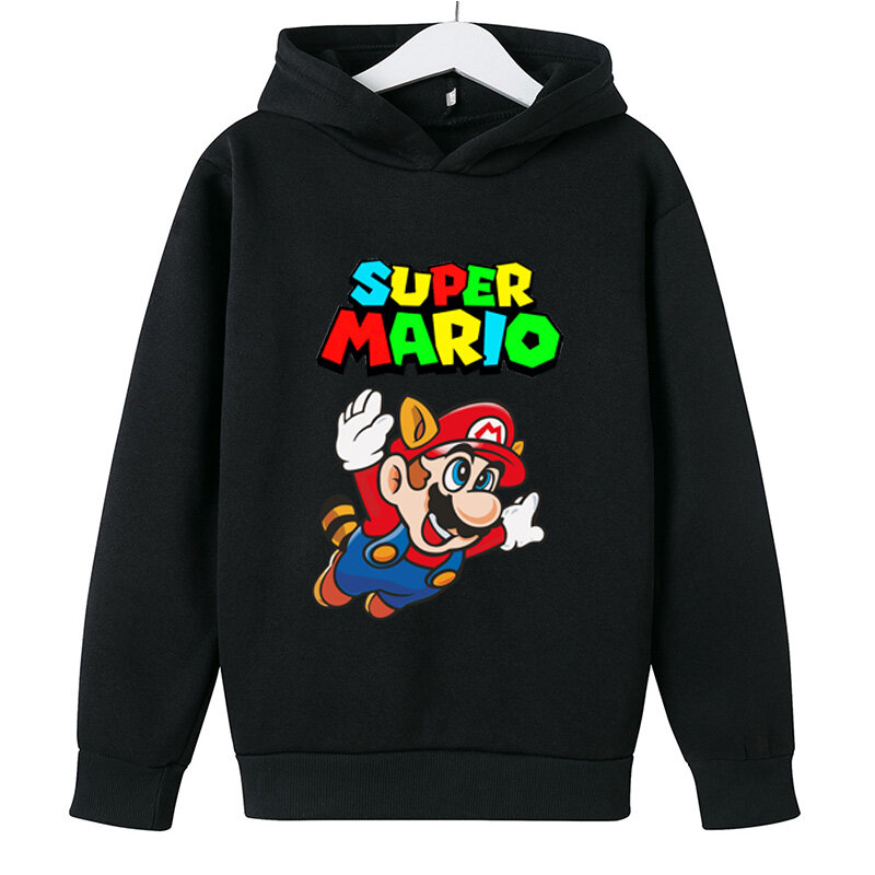 Mantel der kinder Mario Bros Hoodie Mode Casual Super Jungen Mädchen Pop es Anime Kleidung Tops Kind Pullover Geschenk für kinder