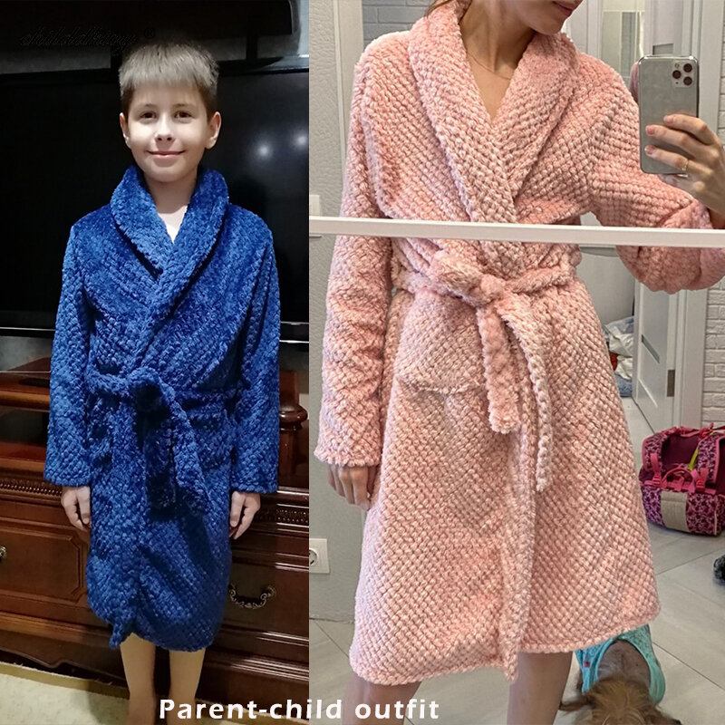 4-18 Year Autumn Winter Bathrobe kids sleepwear robe 2020 Children bath robe warm soft pajamas for girl boy Teenage Flannel Robe