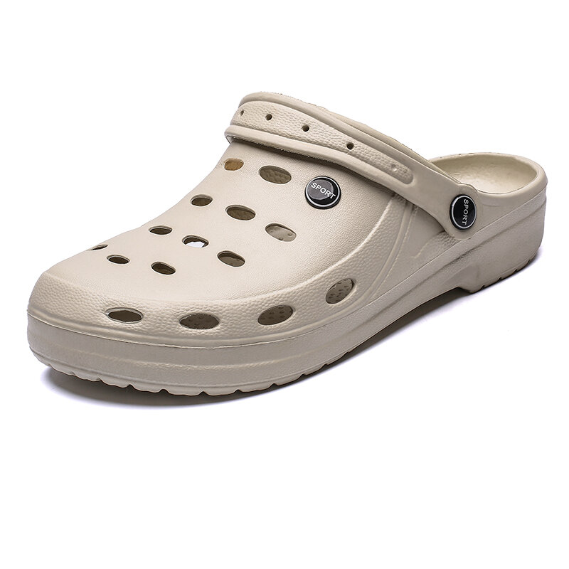 2021 hombres novedad de verano vasijas sandalias ligero de gran tamaño zuecos zapatos al aire libre zapatos de playa 49 yardas agua gris Zapatillas zapatos